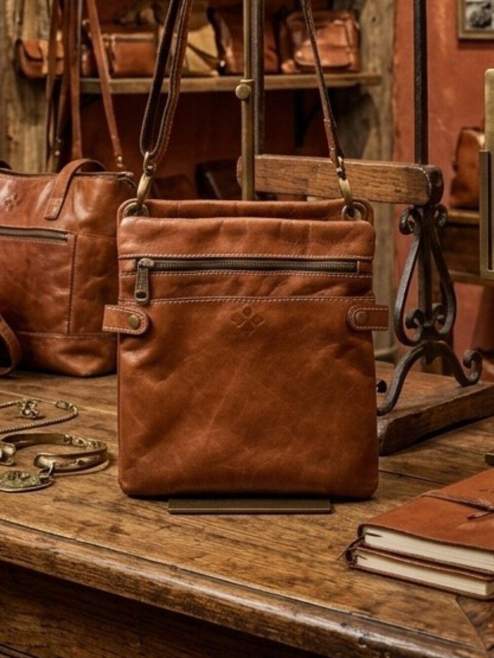 Patricia Nash Vintage Leather Messenger Bag - Picture 11 of 11